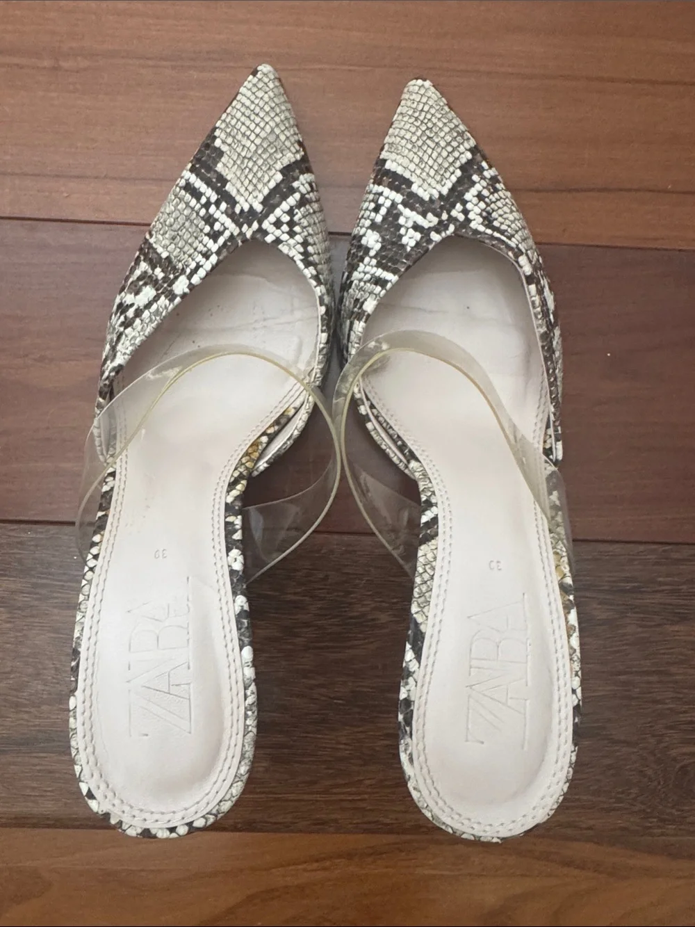 Zara snakeskin heels